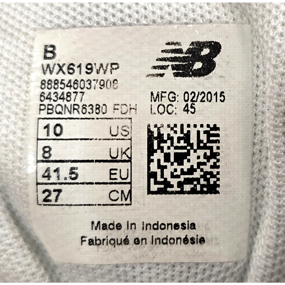 Women's New Balance 619 Casual Comfort Cross Trainer White Pink Size 10B WX619WP - Picture 9 of 9